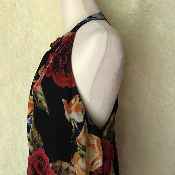 Show Me Your Mumu Womens Tess Tie Front Mini Dress Navy Floral Size Small - Picture 6 of 14